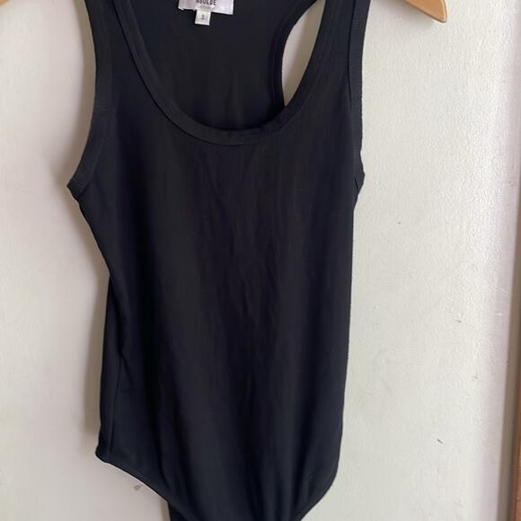 Agolde Ribbed Tank Bodysuit Black - Picture 6 of 16